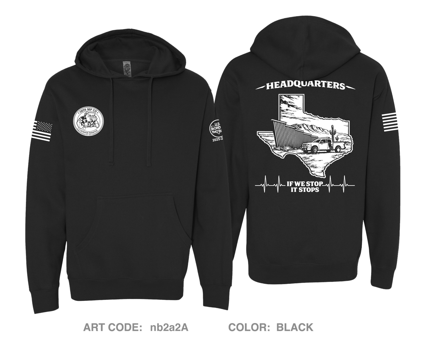 38th MP Co Comfort Unisex Hooded Sweatshirt - nb2a2A