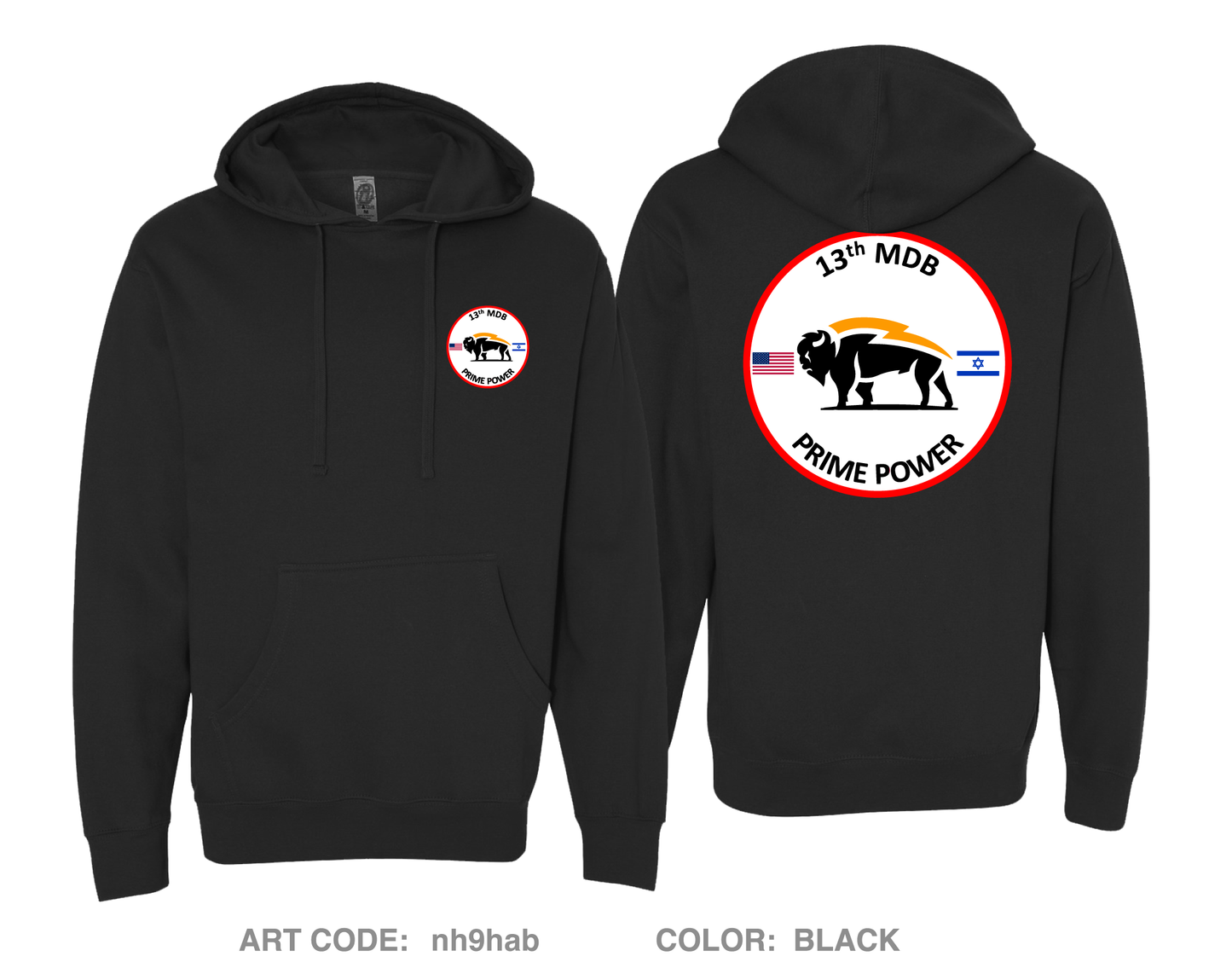 13th MDB Prime Power Comfort Unisex Hooded Sweatshirt - nh9hab