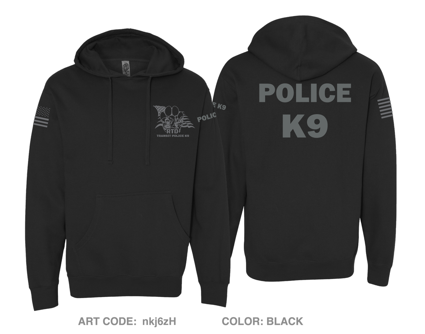 RTD Transit Police K9 Comfort Unisex Hooded Sweatshirt - nkj6zH