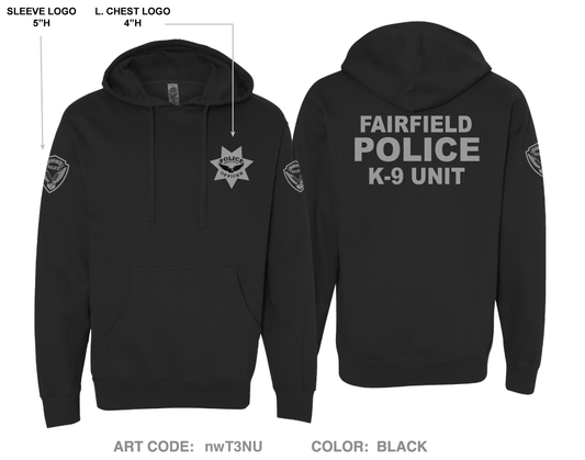 Fairfield Police K9 Unit Comfort Unisex Hooded Sweatshirt - nwT3NU