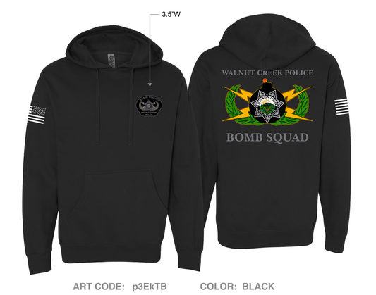 Walnut Creek Police Bomb Squad Comfort Unisex Hooded Sweatshirt - p3EkTB
