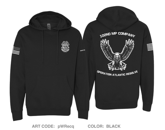 102nd MP Co Comfort Unisex Hooded Sweatshirt - pWRecq