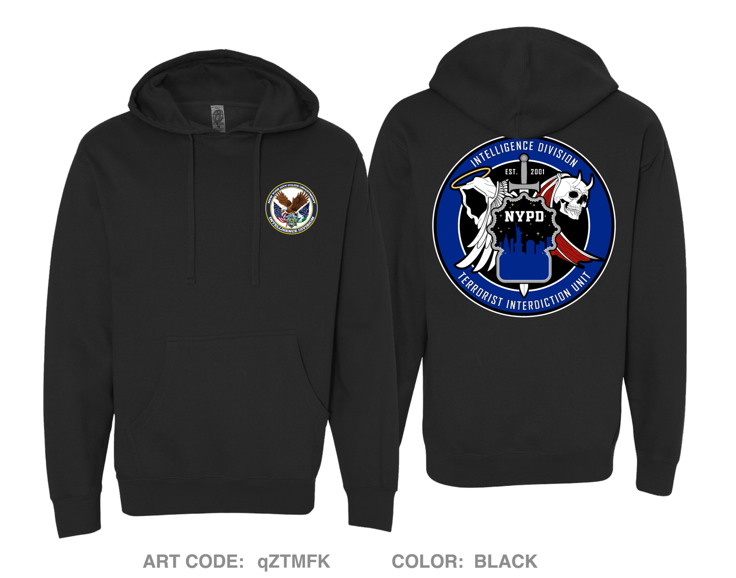 Terrorist Interdiction Unit Comfort Unisex Hooded Sweatshirt - qZTMFK