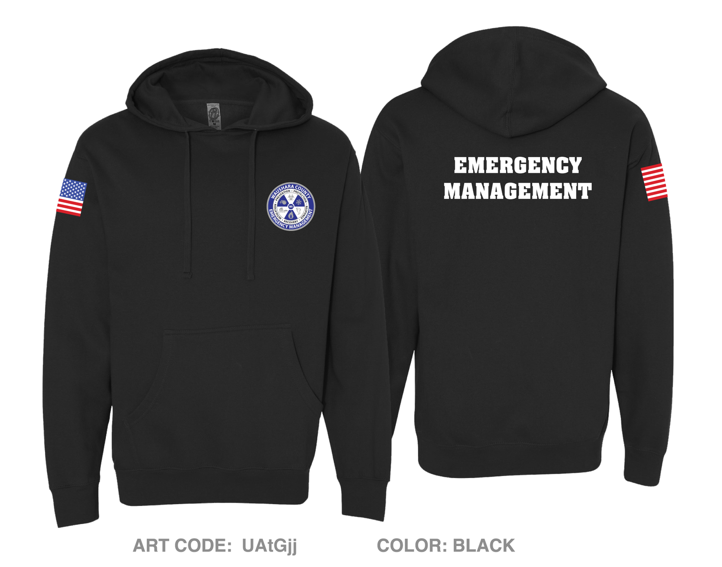 Waushara County Emergency Management Comfort Unisex Hooded Sweatshirt - UAtGjj