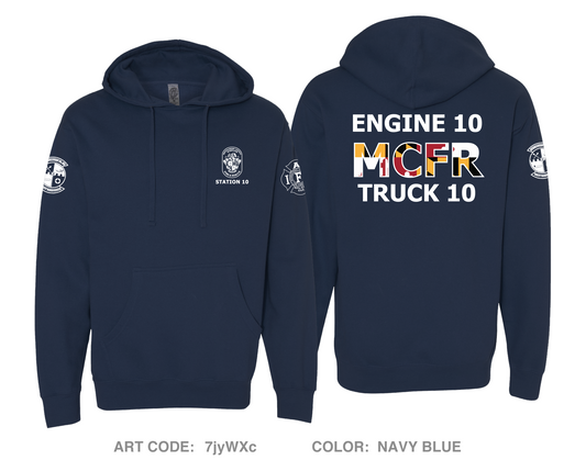 MCFRS Station 10 Comfort Unisex Hooded Sweatshirt - 7jyWXc