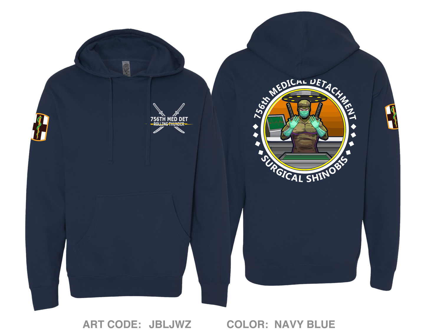756TH MEDICAL DETACHMENT Comfort Unisex Hooded Sweatshirt - JBLJWZ