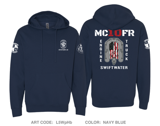 MCFRS Station 10 Comfort Unisex Hooded Sweatshirt - L5WpHb