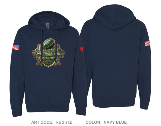 Westmoreland Rugby Club Comfort Unisex Hooded Sweatshirt - kUGnTZ