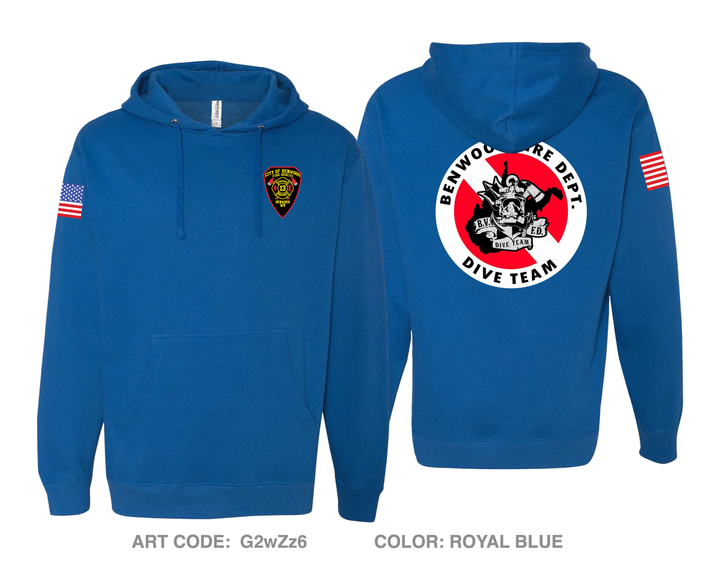 Benwood Fire Station Comfort Unisex Hooded Sweatshirt - G2wZz6