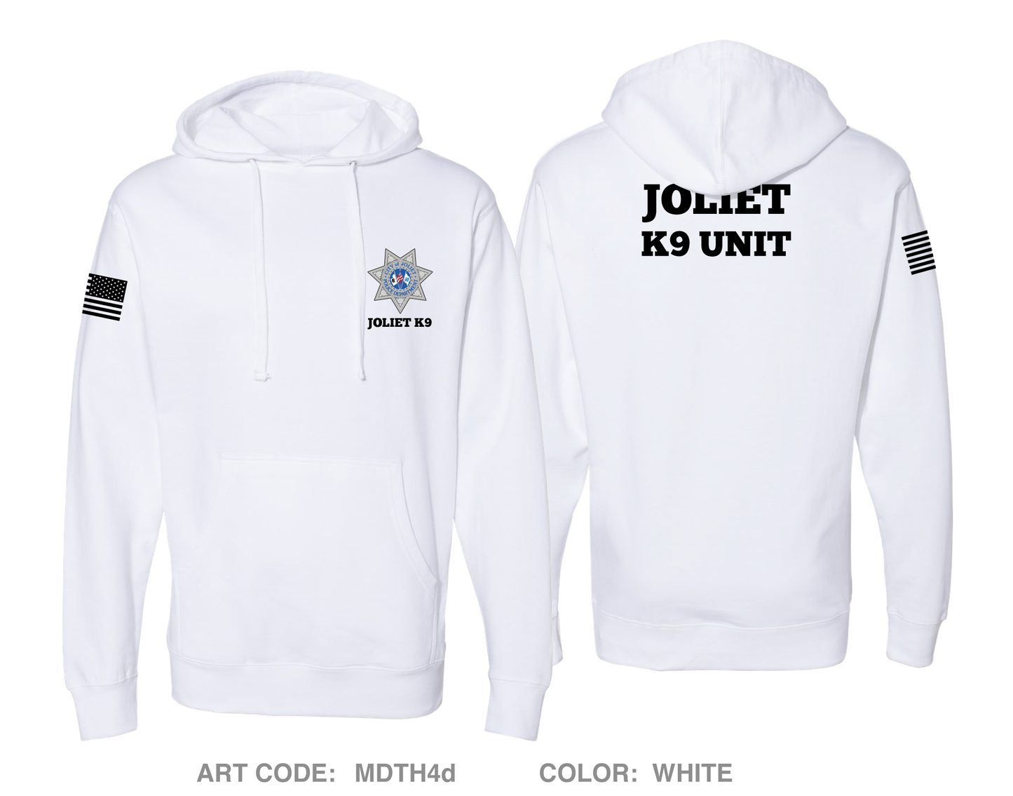 Joliet Police K9 Unit Comfort Unisex Hooded Sweatshirt - MDTH4d