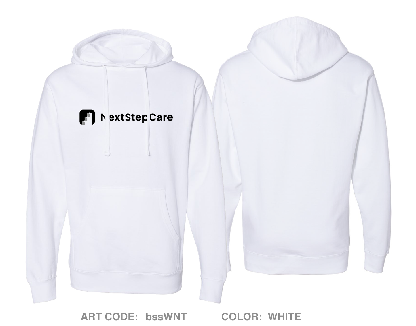 Next Step Care Comfort Unisex Hooded Sweatshirt - bssWNT