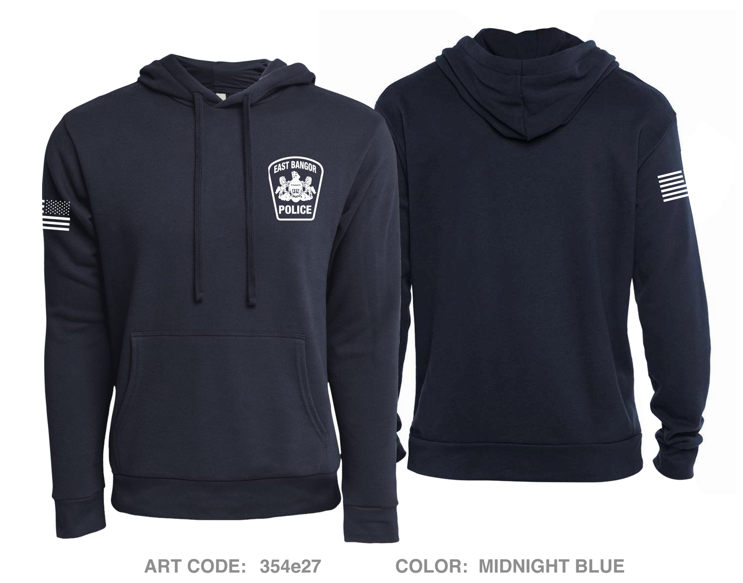 East Bangor PD Comfort Unisex Hooded Sweatshirt - 354e27