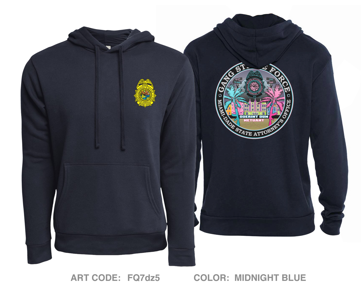 Miami Dade State Attorney - Gun Violence Unit Comfort Unisex Hooded Sweatshirt - FQ7dz5
