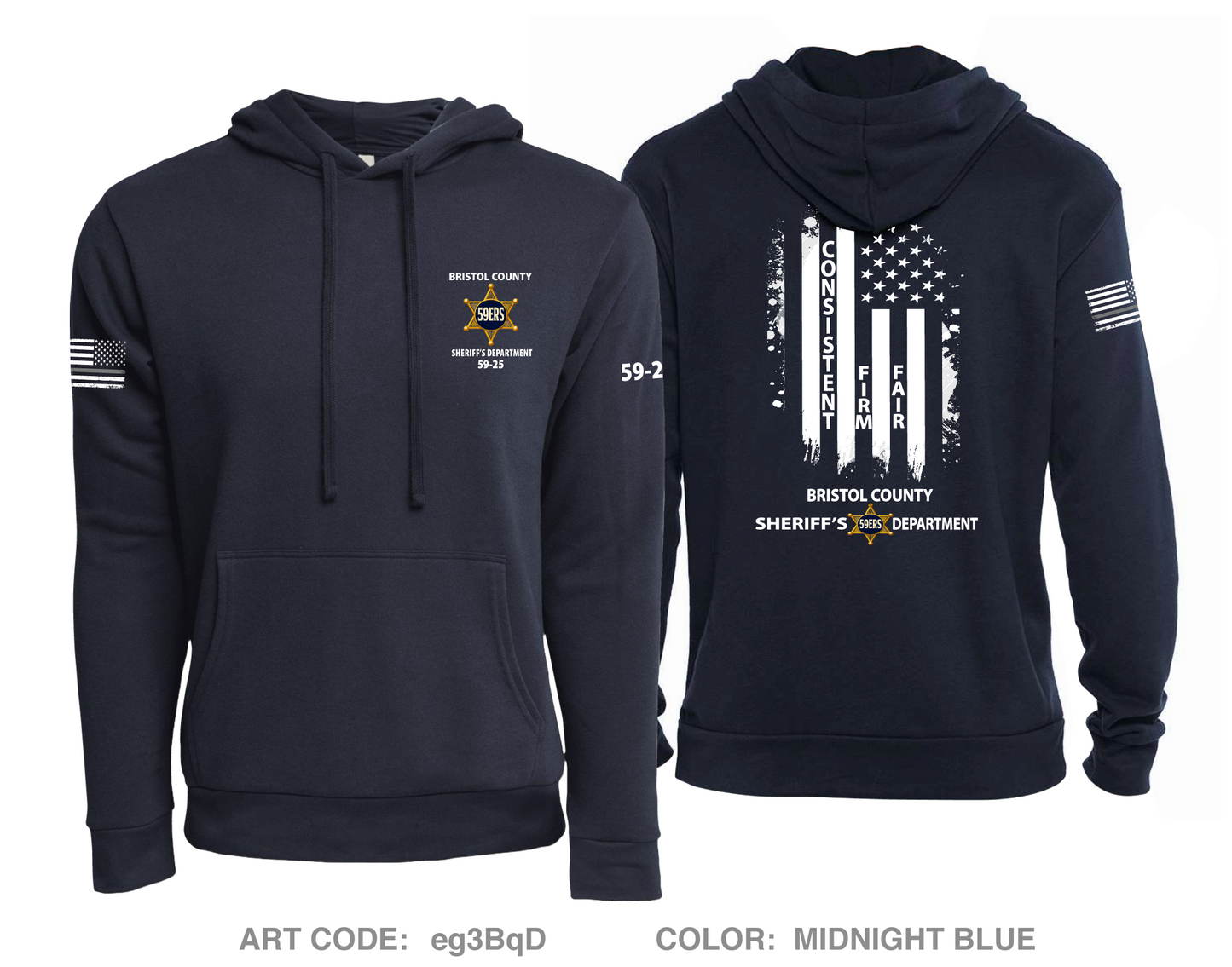 Bristol County Sheriff's Office Comfort Unisex Hooded Sweatshirt - eg3BqD