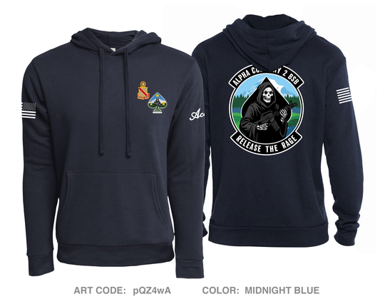 Alpha Company, 2D BSB Comfort Unisex Hooded Sweatshirt - pQZ4wA