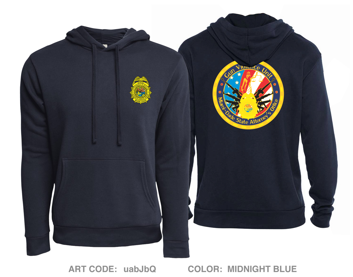 Miami Dade State Attorney - Gun Violence Unit Comfort Unisex Hooded Sweatshirt - uabJbQ