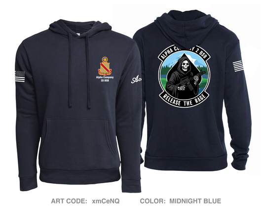 Alpha Company, 2D BSB Comfort Unisex Hooded Sweatshirt - xmCeNQ
