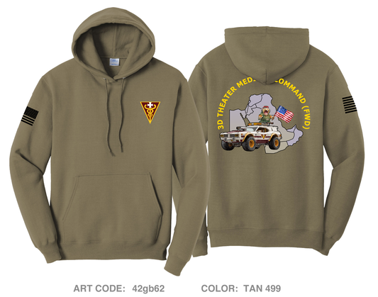 3D Theater Medical Command (FWD) Comfort Unisex Hooded Sweatshirt - 42gb62