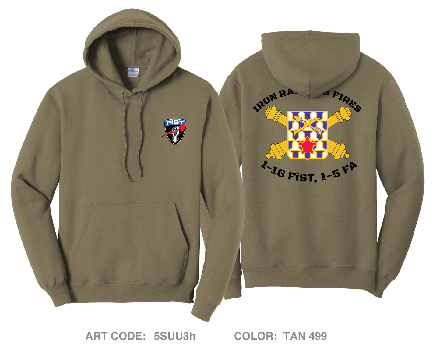 1-16 FiST, HHB, 1-5 FA Comfort Unisex Hooded Sweatshirt - 5SUU3h