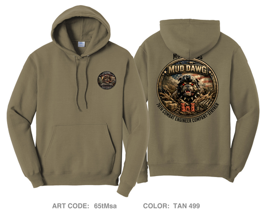3rd Platoon MUD DAWGS Comfort Unisex Hooded Sweatshirt - 65tMsa