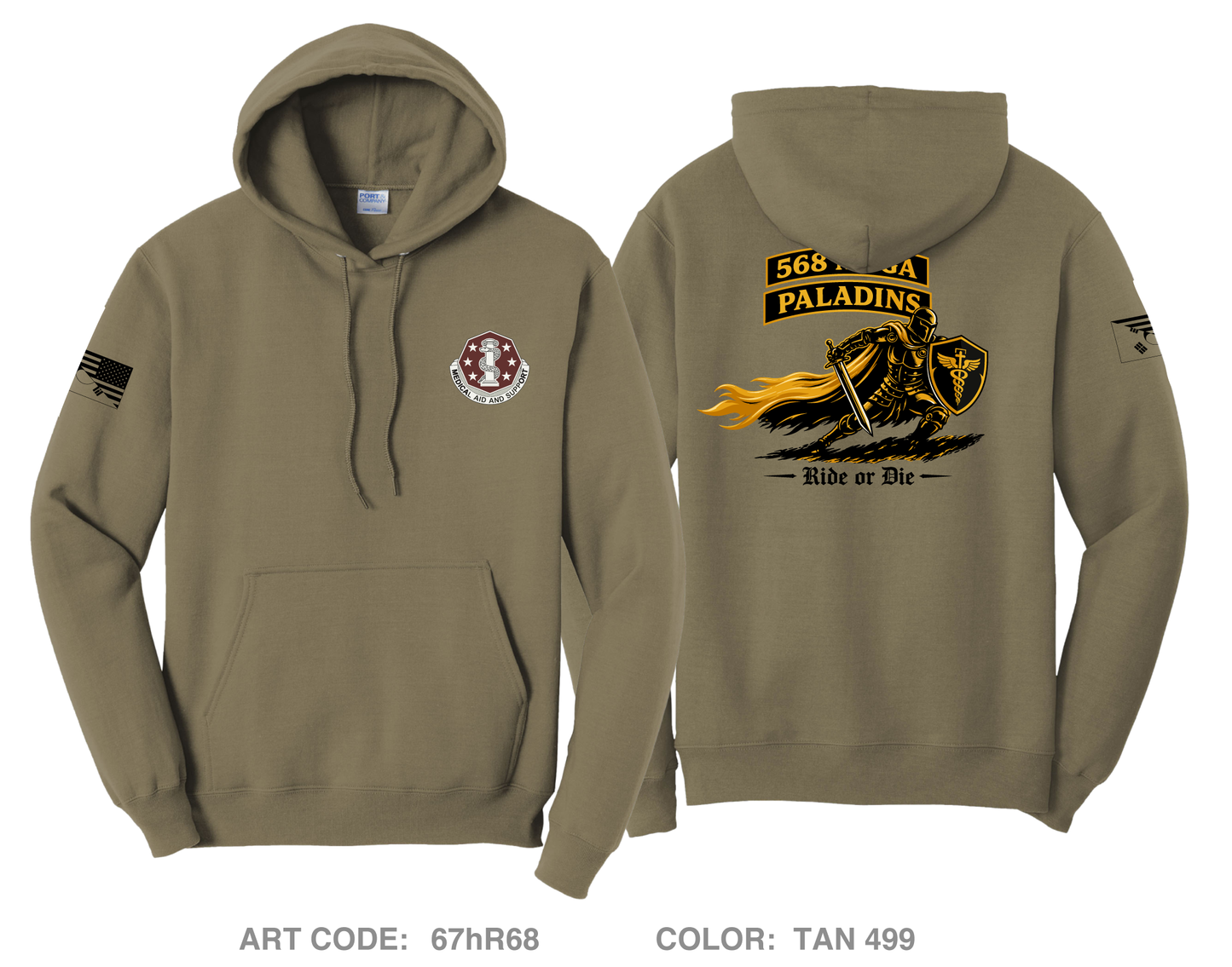 568 MCGA Paladins Comfort Unisex Hooded Sweatshirt - 67hR68