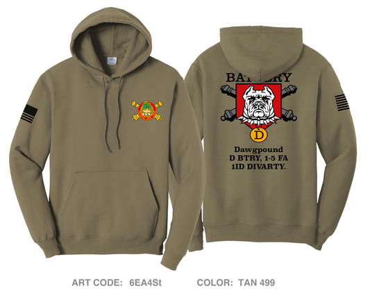 D BTRY/ 1-5 FA Comfort Unisex Hooded Sweatshirt - 6EA4St