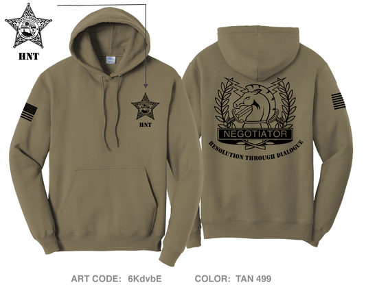 Sarasota County Sheriff's Office Hostage Negotiation Team "HNT" Comfort Unisex Hooded Sweatshirt - 6KdvbE