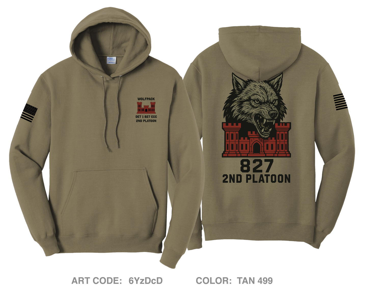 Det 1 827 ECC Comfort Unisex Hooded Sweatshirt - 6YzDcD