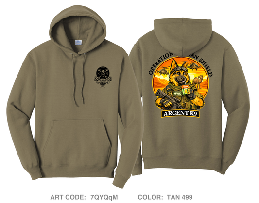 ARCENT K9 Comfort Unisex Hooded Sweatshirt - 7QYQqM