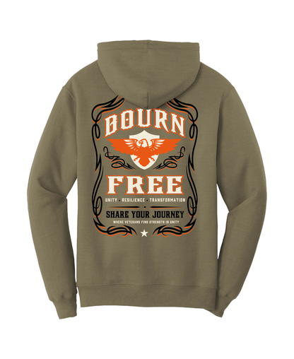 Bourn Free Comfort Unisex Hooded Sweatshirt - Unity.Resilience.Transformation
