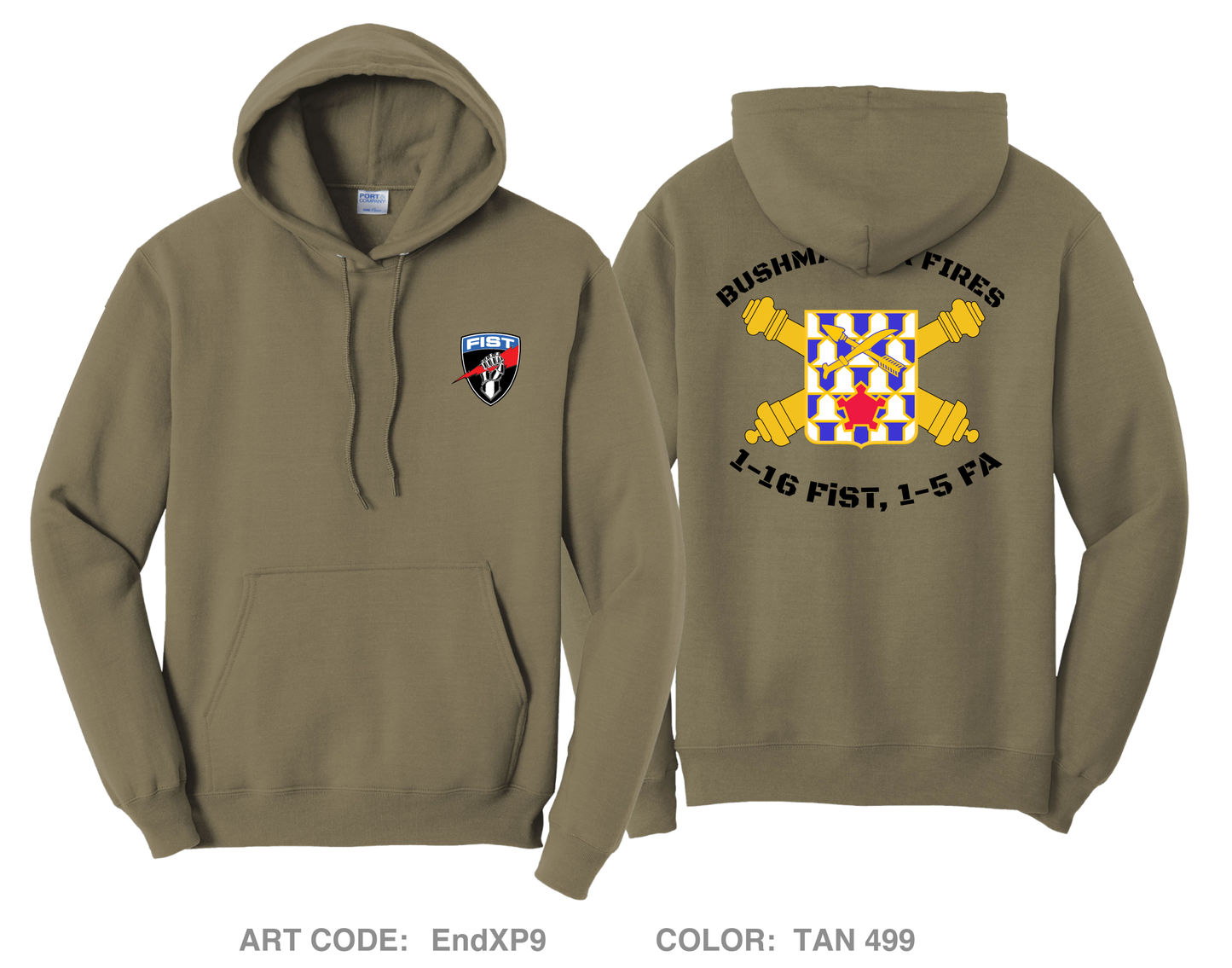 1-16 FiST, HHB, 1-5 FA Comfort Unisex Hooded Sweatshirt - EndXP9