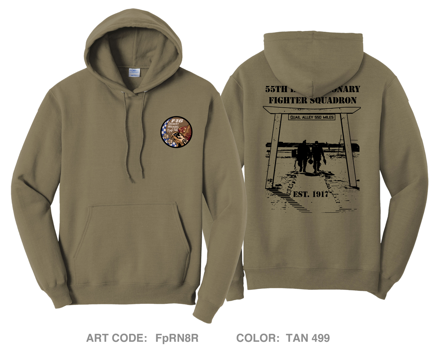 55th Fighter Squadron Comfort Unisex Hooded Sweatshirt - FpRN8R