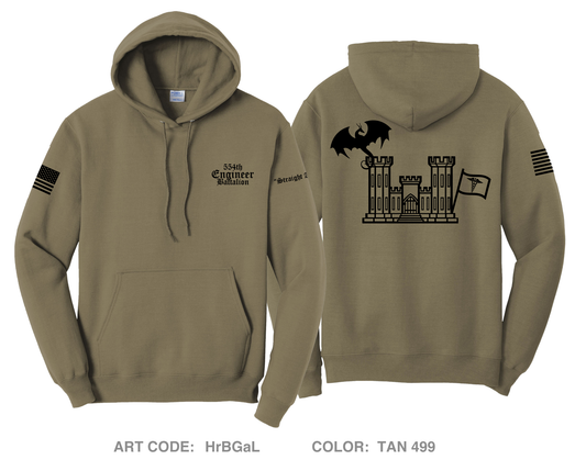 554th Engineer Battalion Comfort Unisex Hooded Sweatshirt - HrBGaL