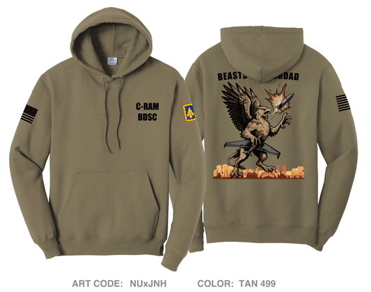 2nd PLT, C BTRY 2-44 ADA Comfort Unisex Hooded Sweatshirt - NUxJNH
