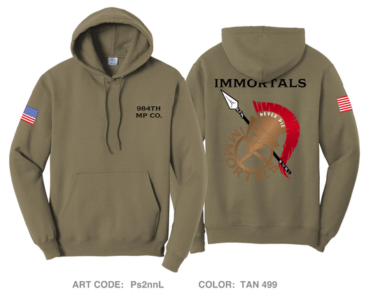 984th MP CO Comfort Unisex Hooded Sweatshirt - Ps2nnL