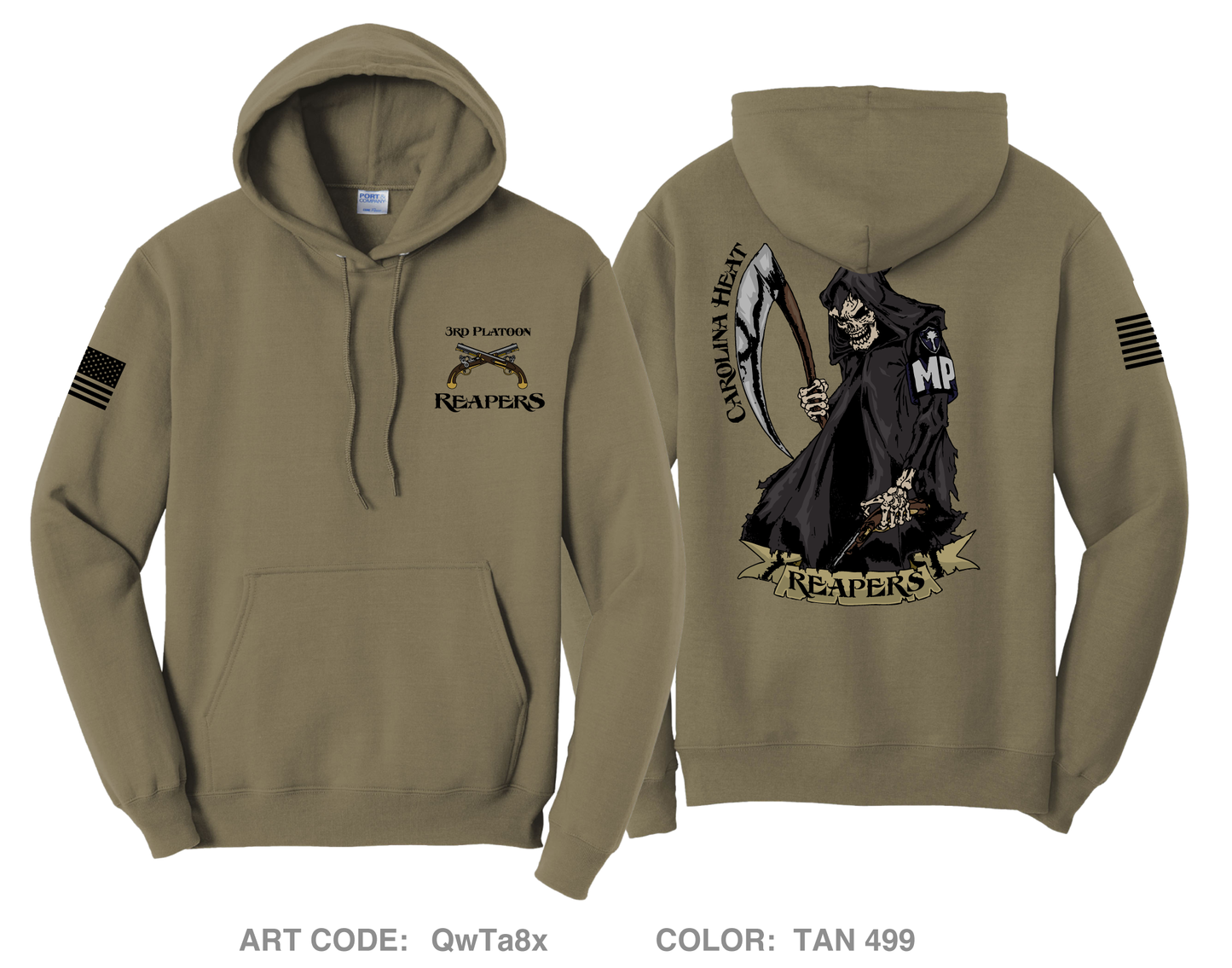 3rd Platoon (Reapers) Comfort Unisex Hooded Sweatshirt - QwTa8x