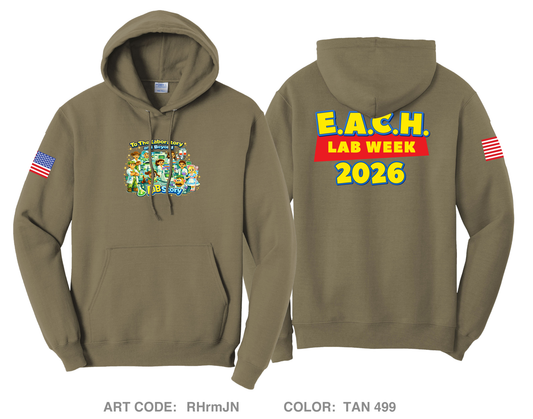 EACH LAB Comfort Unisex Hooded Sweatshirt - RHrmJN