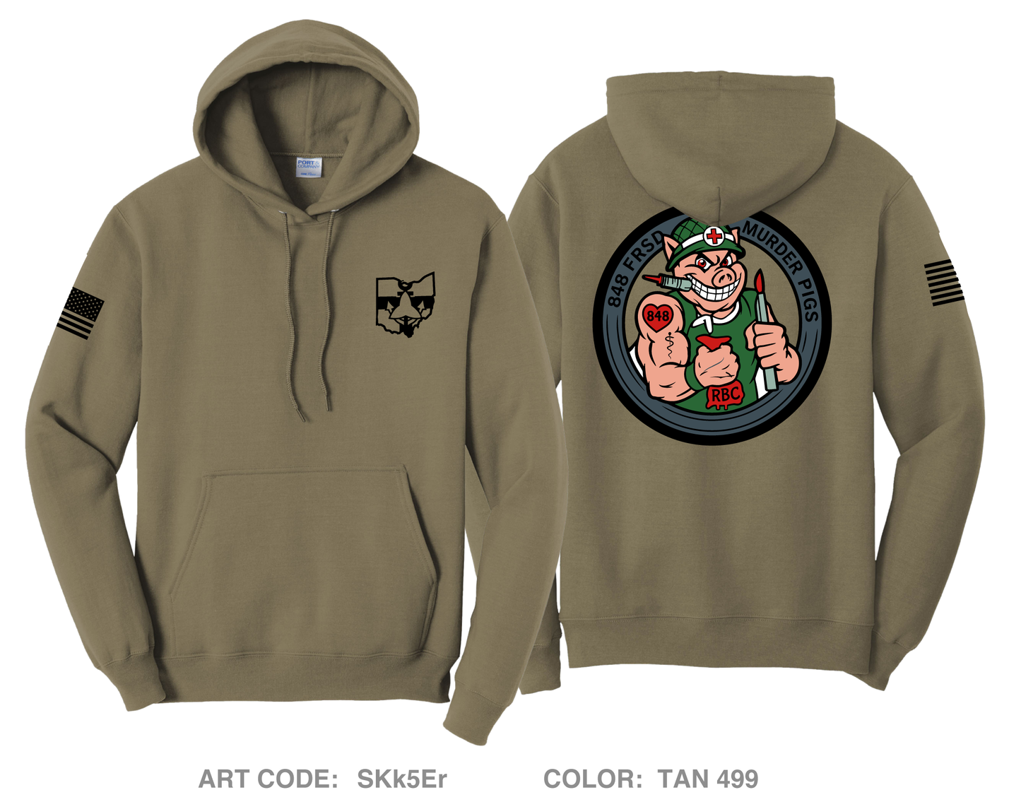 848 FRSD Comfort Unisex Hooded Sweatshirt - SKk5Er