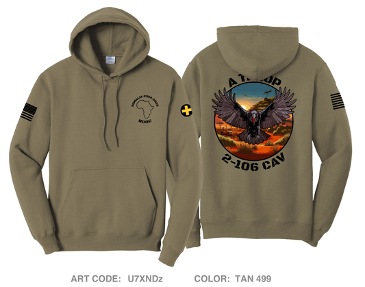 A Troop 2-106 CAV- BDOC Comfort Unisex Hooded Sweatshirt - U7XNDz