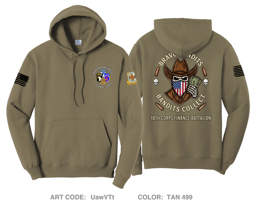 Bravo Company, 18th Corps Finance Battalion Fundraising Collection Comfort Unisex Hooded Sweatshirt - UawVTt