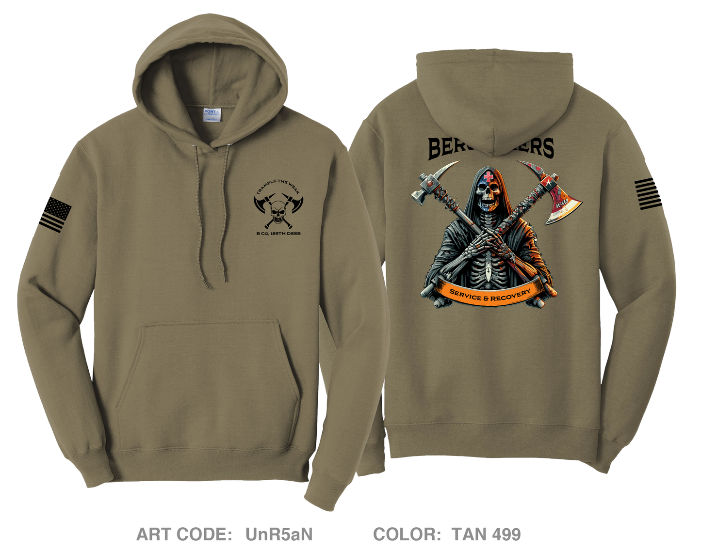 B Co Service & Recovery Comfort Unisex Hooded Sweatshirt - UnR5aN