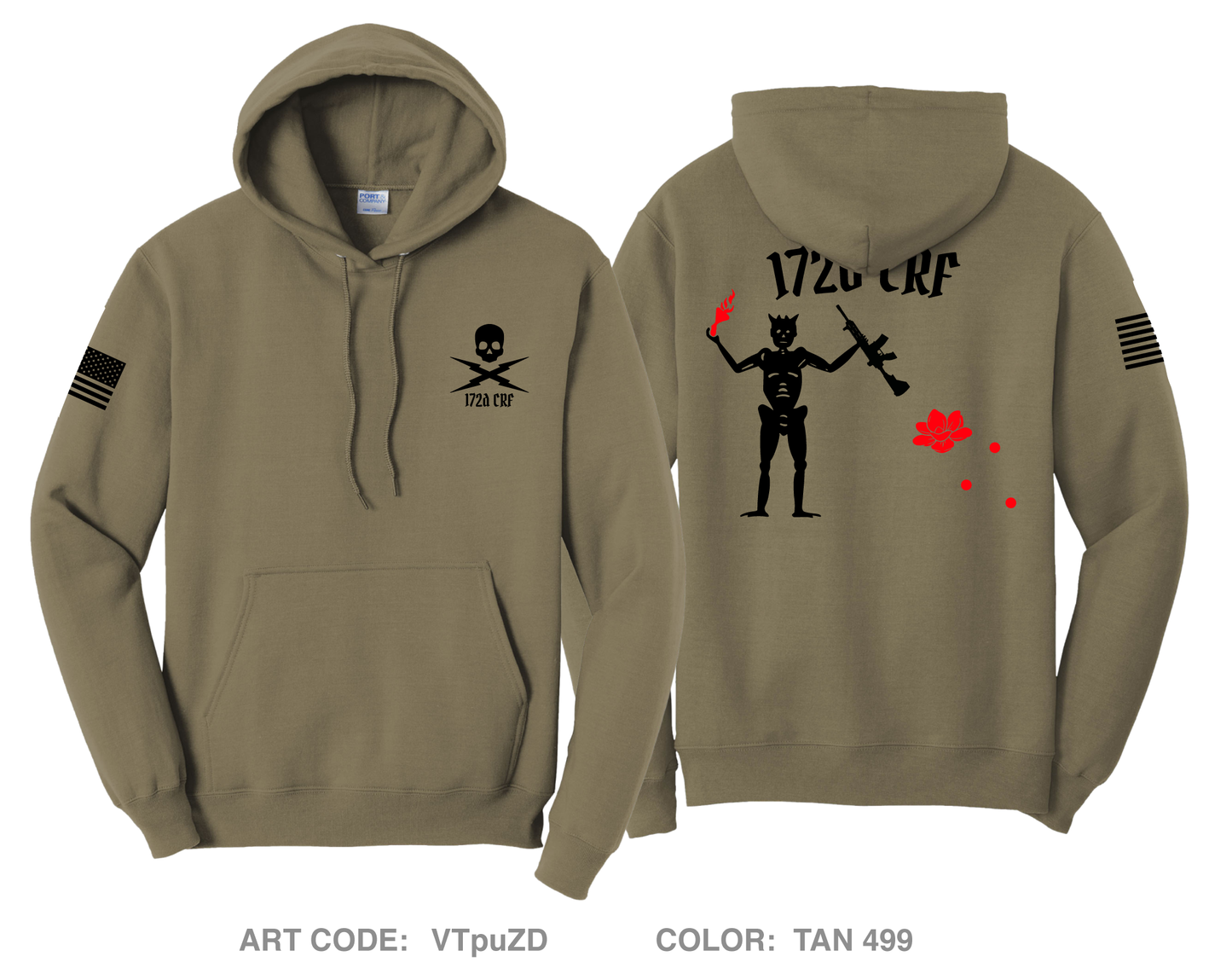172d CRF Comfort Unisex Hooded Sweatshirt - VTpuZD