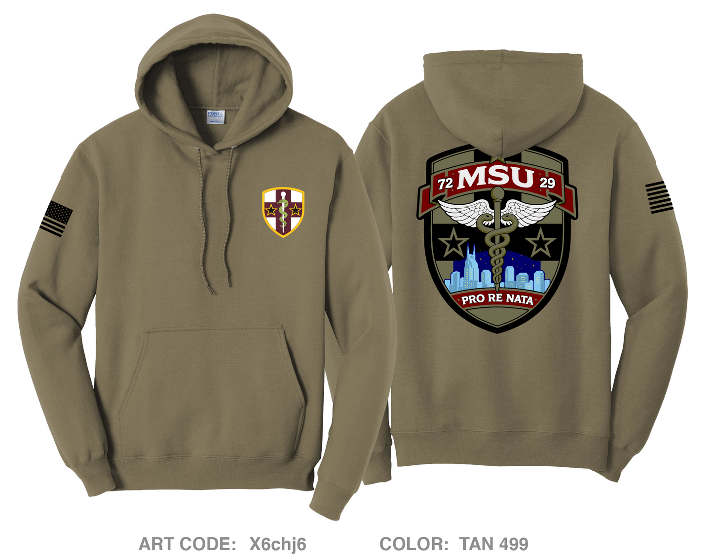 7229 Medical Support Unit Comfort Unisex Hooded Sweatshirt - X6chj6