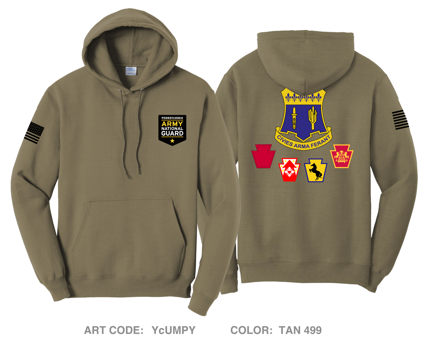 PA Guard Comfort Unisex Hooded Sweatshirt - YcUMPY