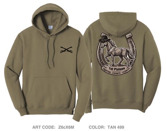 1st Platoon, Aztec Troop, 1-124 Comfort Unisex Hooded Sweatshirt - Z6cX6M