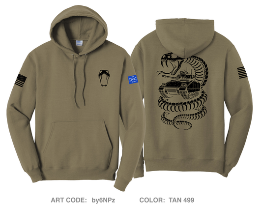 Charlie “Cobra” Company, 1-194th CAB Comfort Unisex Hooded Sweatshirt - by6NPz