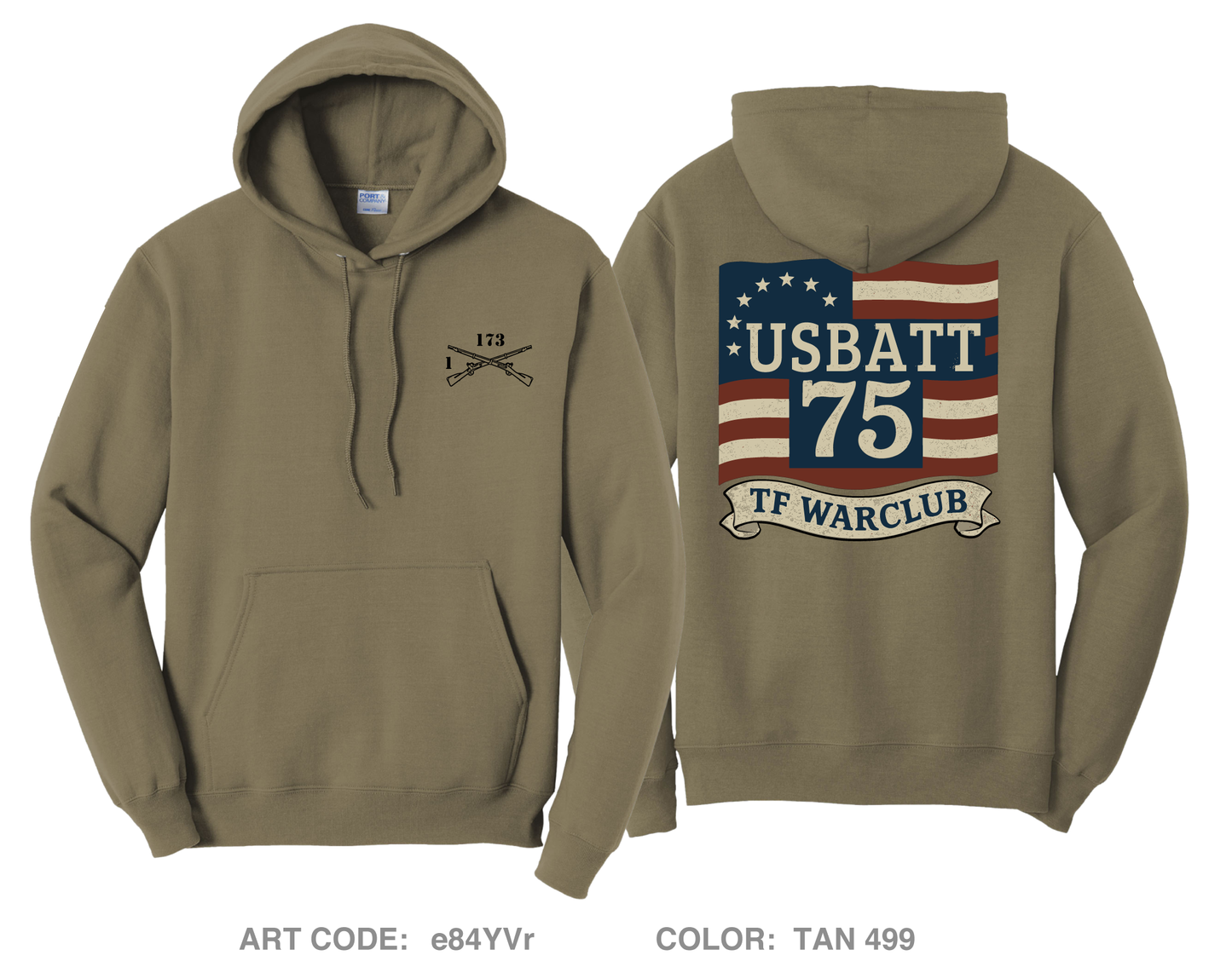 1-173 TF Warclub Fundraising Collection Comfort Unisex Hooded Sweatshirt - e84YVr