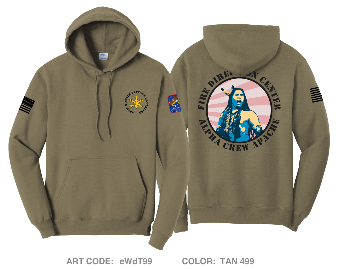 Alpha Crew, 49th Missile Defense Battalion Comfort Unisex Hooded Sweatshirt - eWdT99