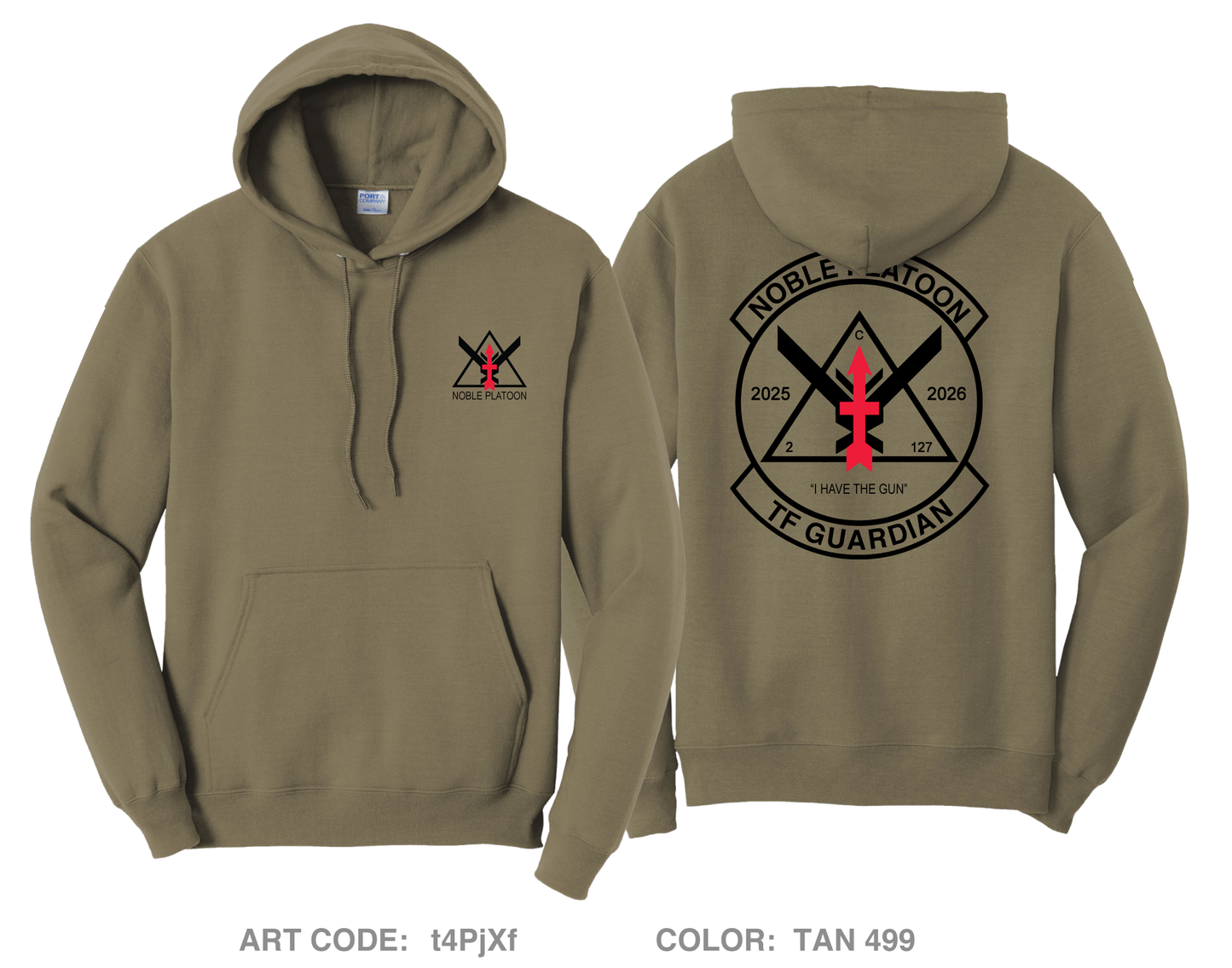 C Co 2-127 - Noble Platoon Comfort Unisex Hooded Sweatshirt - t4PjXf