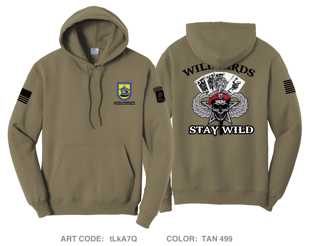 Alpha Company 173RD BSB, 173RD IBCT (A) Comfort Unisex Hooded Sweatshirt - tLkA7Q